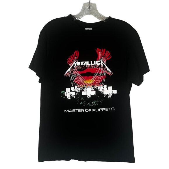 Metallica Master of Puppets Tshirt Mens Medium Black Stranger Things - Picture 1 of 8